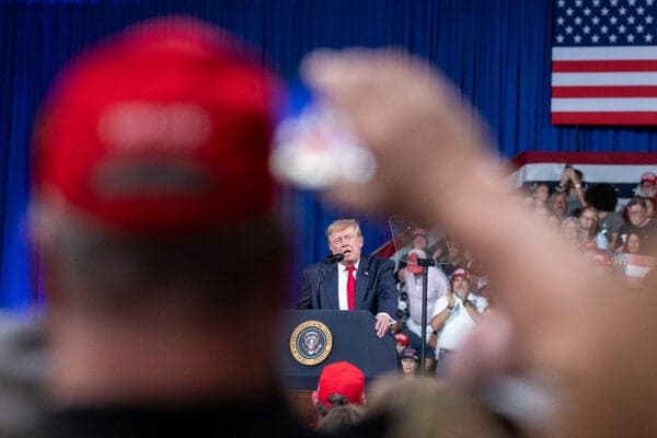 President Trump at a midterm election campaign rally in Guardian Centers in Perry, Ga., on Saturday.