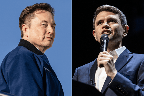 Elon Musk, left, is in an increasingly tense rivalry with James Talarico, the Democratic Senate nominee in Texas.
